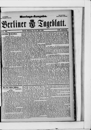 Berliner Tageblatt und Handels-Zeitung vom 22.06.1891
