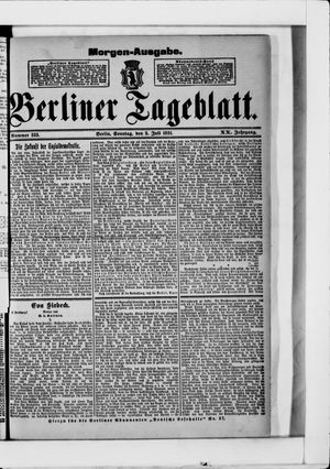Berliner Tageblatt und Handels-Zeitung vom 05.07.1891
