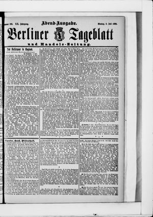 Berliner Tageblatt und Handels-Zeitung vom 06.07.1891