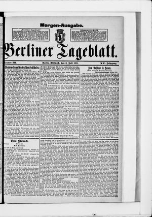 Berliner Tageblatt und Handels-Zeitung vom 08.07.1891