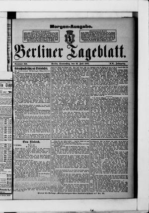 Berliner Tageblatt und Handels-Zeitung vom 16.07.1891
