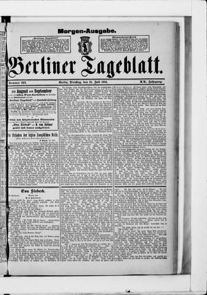 Berliner Tageblatt und Handels-Zeitung vom 21.07.1891