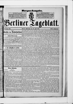 Berliner Tageblatt und Handels-Zeitung on Jul 22, 1891