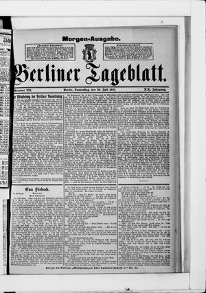 Berliner Tageblatt und Handels-Zeitung vom 30.07.1891