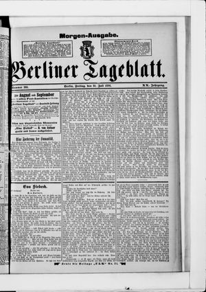 Berliner Tageblatt und Handels-Zeitung vom 31.07.1891