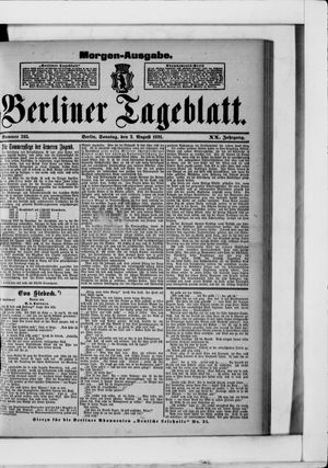 Berliner Tageblatt und Handels-Zeitung vom 02.08.1891