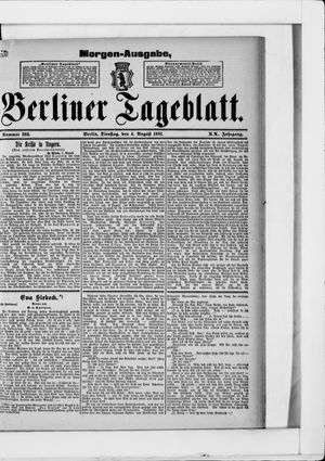 Berliner Tageblatt und Handels-Zeitung vom 04.08.1891