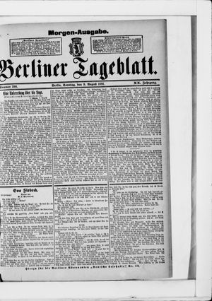 Berliner Tageblatt und Handels-Zeitung on Aug 9, 1891