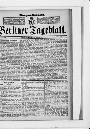 Berliner Tageblatt und Handels-Zeitung vom 11.08.1891