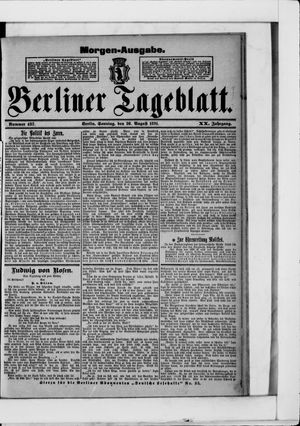 Berliner Tageblatt und Handels-Zeitung vom 30.08.1891