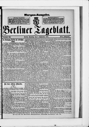 Berliner Tageblatt und Handels-Zeitung vom 06.09.1891