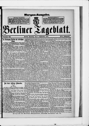 Berliner Tageblatt und Handels-Zeitung vom 06.09.1891