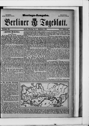 Berliner Tageblatt und Handels-Zeitung on Sep 7, 1891