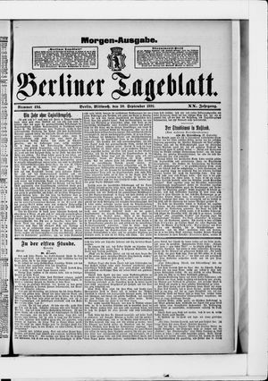 Berliner Tageblatt und Handels-Zeitung vom 30.09.1891