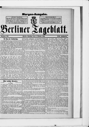 Berliner Tageblatt und Handels-Zeitung vom 06.10.1891