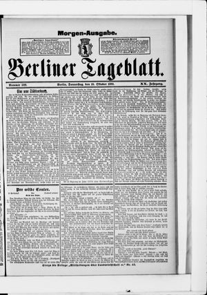 Berliner Tageblatt und Handels-Zeitung vom 15.10.1891