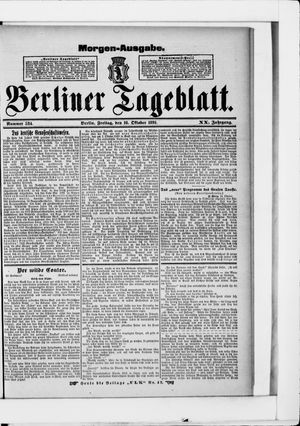 Berliner Tageblatt und Handels-Zeitung vom 16.10.1891