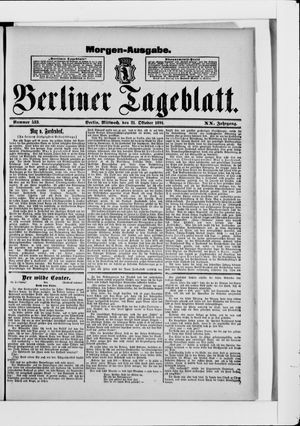 Berliner Tageblatt und Handels-Zeitung vom 21.10.1891