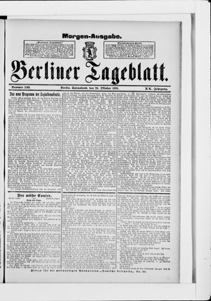 Berliner Tageblatt und Handels-Zeitung vom 24.10.1891