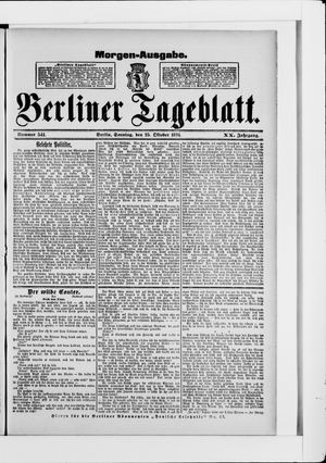 Berliner Tageblatt und Handels-Zeitung vom 25.10.1891