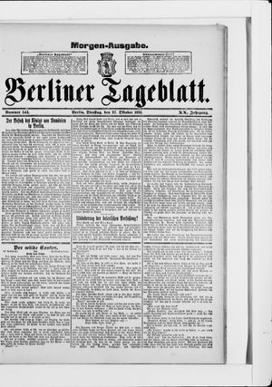 Berliner Tageblatt und Handels-Zeitung vom 27.10.1891