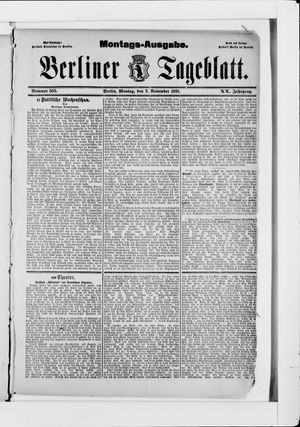 Berliner Tageblatt und Handels-Zeitung vom 02.11.1891