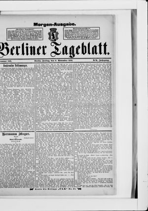 Berliner Tageblatt und Handels-Zeitung vom 06.11.1891