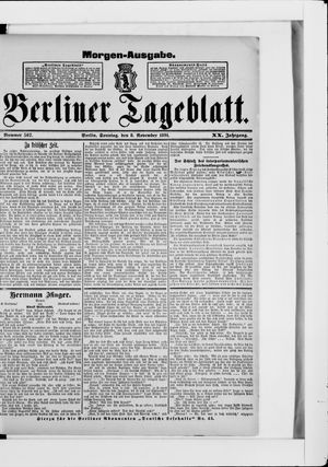 Berliner Tageblatt und Handels-Zeitung vom 08.11.1891