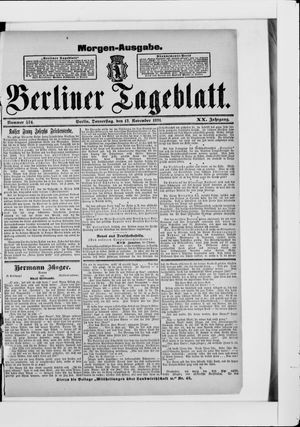 Berliner Tageblatt und Handels-Zeitung vom 12.11.1891
