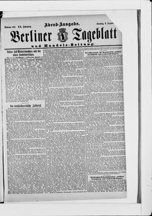 Berliner Tageblatt und Handels-Zeitung vom 08.12.1891