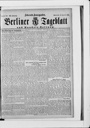 Berliner Tageblatt und Handels-Zeitung vom 12.12.1891