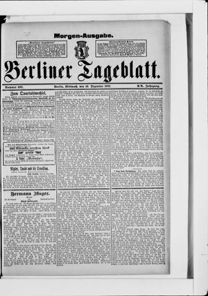 Berliner Tageblatt und Handels-Zeitung vom 16.12.1891