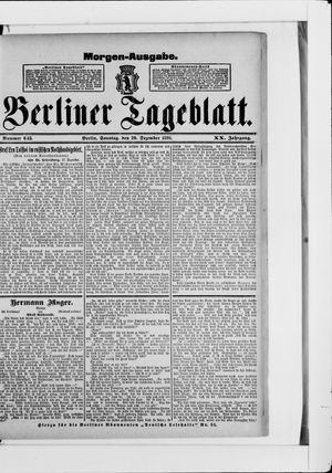 Berliner Tageblatt und Handels-Zeitung vom 20.12.1891
