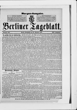 Berliner Tageblatt und Handels-Zeitung vom 23.12.1891