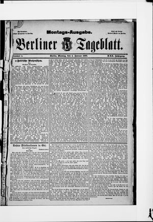 Berliner Tageblatt und Handels-Zeitung on Jan 4, 1892