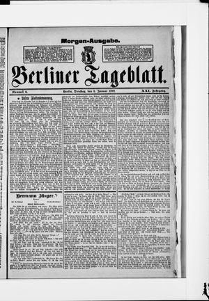 Berliner Tageblatt und Handels-Zeitung vom 05.01.1892