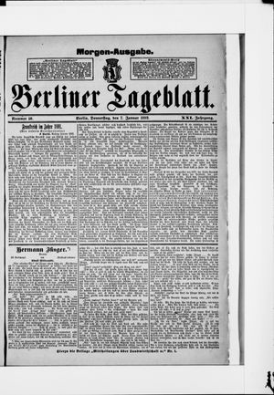 Berliner Tageblatt und Handels-Zeitung vom 07.01.1892