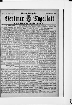 Berliner Tageblatt und Handels-Zeitung vom 08.01.1892