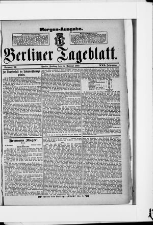 Berliner Tageblatt und Handels-Zeitung vom 15.01.1892
