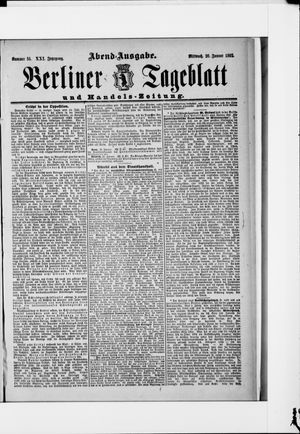 Berliner Tageblatt und Handels-Zeitung vom 20.01.1892
