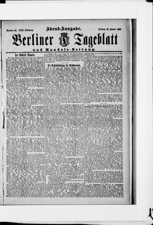 Berliner Tageblatt und Handels-Zeitung on Jan 26, 1892