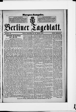 Berliner Tageblatt und Handels-Zeitung vom 28.01.1892