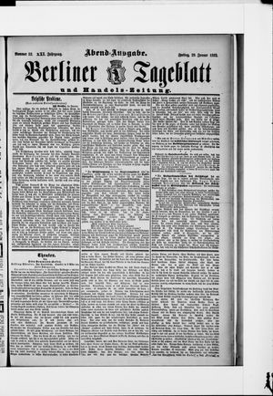 Berliner Tageblatt und Handels-Zeitung vom 29.01.1892