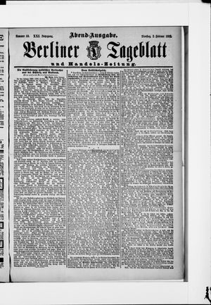 Berliner Tageblatt und Handels-Zeitung vom 02.02.1892