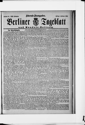Berliner Tageblatt und Handels-Zeitung vom 05.02.1892