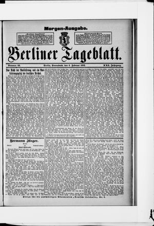 Berliner Tageblatt und Handels-Zeitung vom 06.02.1892