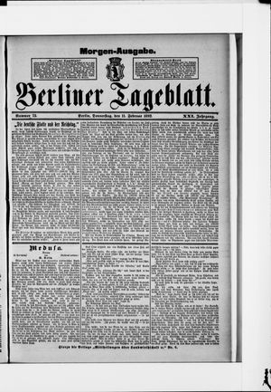 Berliner Tageblatt und Handels-Zeitung on Feb 11, 1892