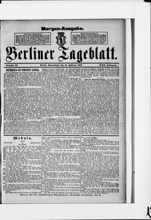 Berliner Tageblatt und Handels-Zeitung vom 20.02.1892