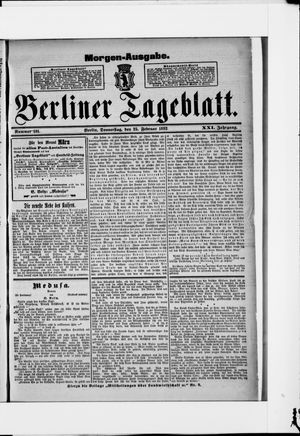 Berliner Tageblatt und Handels-Zeitung vom 25.02.1892