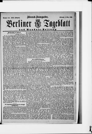 Berliner Tageblatt und Handels-Zeitung vom 02.03.1892